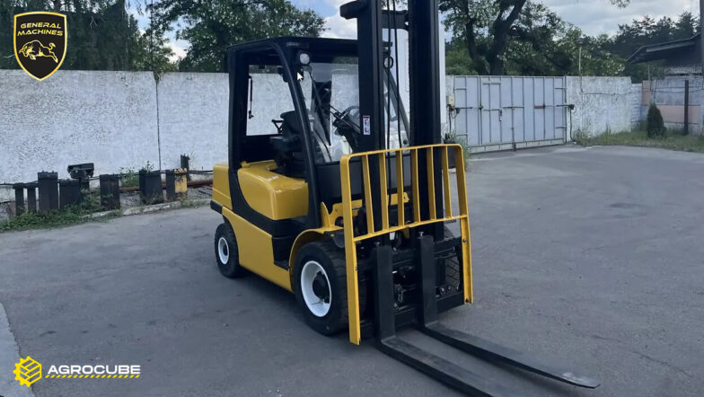Forklift on tractor